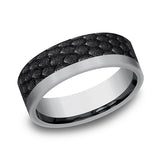 Tantalum and Black Titanium 7mm Comfort-fit Design Wedding Band