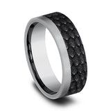 Tantalum and Black Titanium 7mm Comfort-fit Design Wedding Band