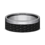 Tantalum and Black Titanium 7mm Comfort-fit Design Wedding Band
