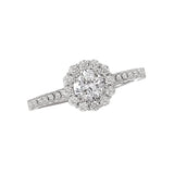Romance Halo Semi-Mount Diamond Ring