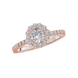 Romance Halo Semi-Mount Diamond Ring
