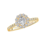 Romance Halo Semi-Mount Diamond Ring