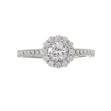 Romance Halo Semi-Mount Diamond Ring