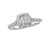 Romance Halo Semi-Mount Diamond Ring