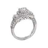 Romance Halo Semi-Mount Diamond Ring