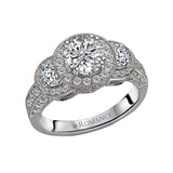 Romance Halo Semi-Mount Diamond Ring