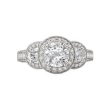 Romance Halo Semi-Mount Diamond Ring