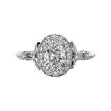 Romance Halo Semi-Mount Diamond Ring