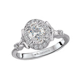 Romance Halo Semi-Mount Diamond Ring