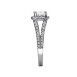 Romance Split Shank Semi-Mount Diamond Ring