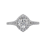 Romance Halo Semi-Mount Diamond Ring
