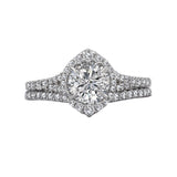 Romance Halo Semi-Mount Diamond Ring