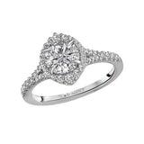 Romance Halo Semi-Mount Diamond Ring