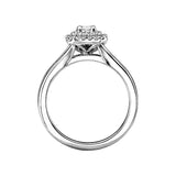 Romance Split Shank Semi-Mount Diamond Ring