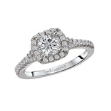 Romance Halo Semi-Mount Diamond Ring