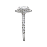 Romance Diamond Halo Semi Mount Engagement Ring