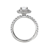 Romance Diamond Halo Semi Mount Engagement Ring