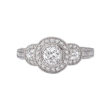 Romance Halo Diamond Ring