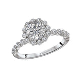 Romance Halo Semi-Mount Diamond Ring