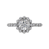 Romance Halo Semi-Mount Diamond Ring
