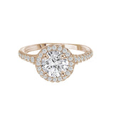 Romance Halo Semi-Mount Diamond Ring