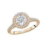Romance Halo Semi-Mount Diamond Ring