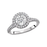 Romance Halo Semi-Mount Diamond Ring