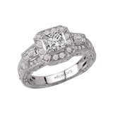 Romance Halo Semi-Mount Diamond Ring