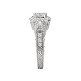 Romance Halo Semi-Mount Diamond Ring