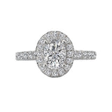Romance Halo Semi-Mount Diamond Ring