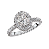 Romance Halo Semi-Mount Diamond Ring