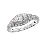 Romance Halo Semi-Mount Diamond Ring
