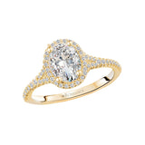 Romance Halo Semi-Mount Diamond Ring
