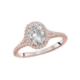Romance Halo Semi-Mount Diamond Ring