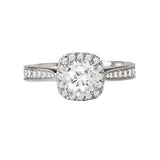 Romance Halo Semi-Mount Diamond Ring