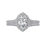 Romance Halo Semi-Mount Diamond Ring