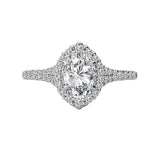 Romance Halo Semi-Mount Diamond Ring