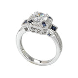 Romance Sapphire and Diamond Semi-Mount Ring