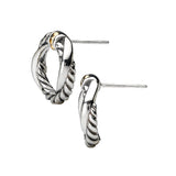 Eleganza Ladies Fashion Two-Tone Earring