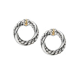 Eleganza Ladies Fashion Two-Tone Earring