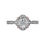 Romance Halo Semi-Mount Diamond Ring