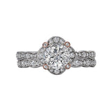 Romance Halo Semi-Mount Diamond Ring