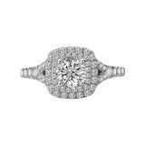 Romance Halo Semi-Mount Diamond Ring