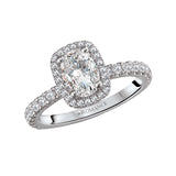 Romance Halo Semi-Mount Diamond Ring