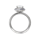 Romance Halo Semi Mount Diamond and Gemstone Ring