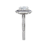 Romance Halo Semi Mount Diamond and Gemstone Ring