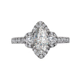 Romance Halo Semi-Mount Diamond Ring