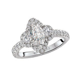 Romance Halo Semi-Mount Diamond Ring