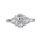 Romance 3 Stone Semi-Mount Diamond Ring
