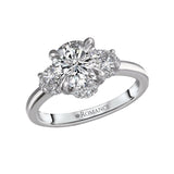 Romance 3 Stone Semi-Mount Diamond Ring